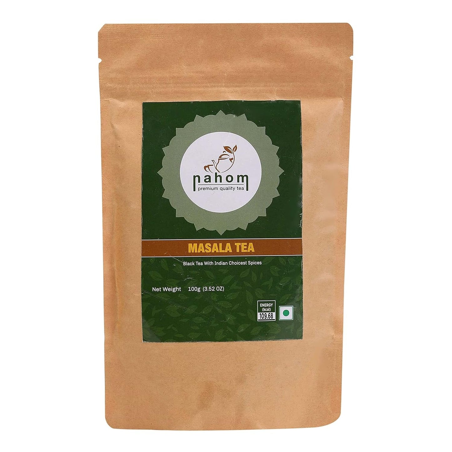 Indyjska herbata liściasta Masala Chai | 50 filiżanek, mieszanka czarnej herbaty, cynamonu, kardamonu, czarnego pieprzu | Przyprawiona herbata Masala | Chai Latte Suited 3,53 uncji/100 g torebka