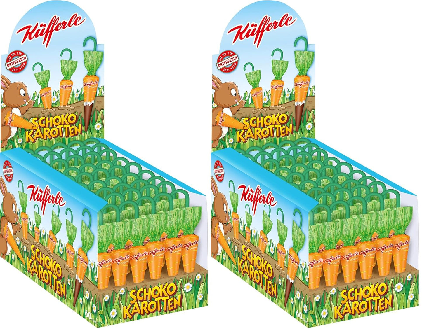 Küfferle, Marchewki w oryginalnej czekoladzie 810 g 60 szt., Czekolada mleczna, 1 szt.