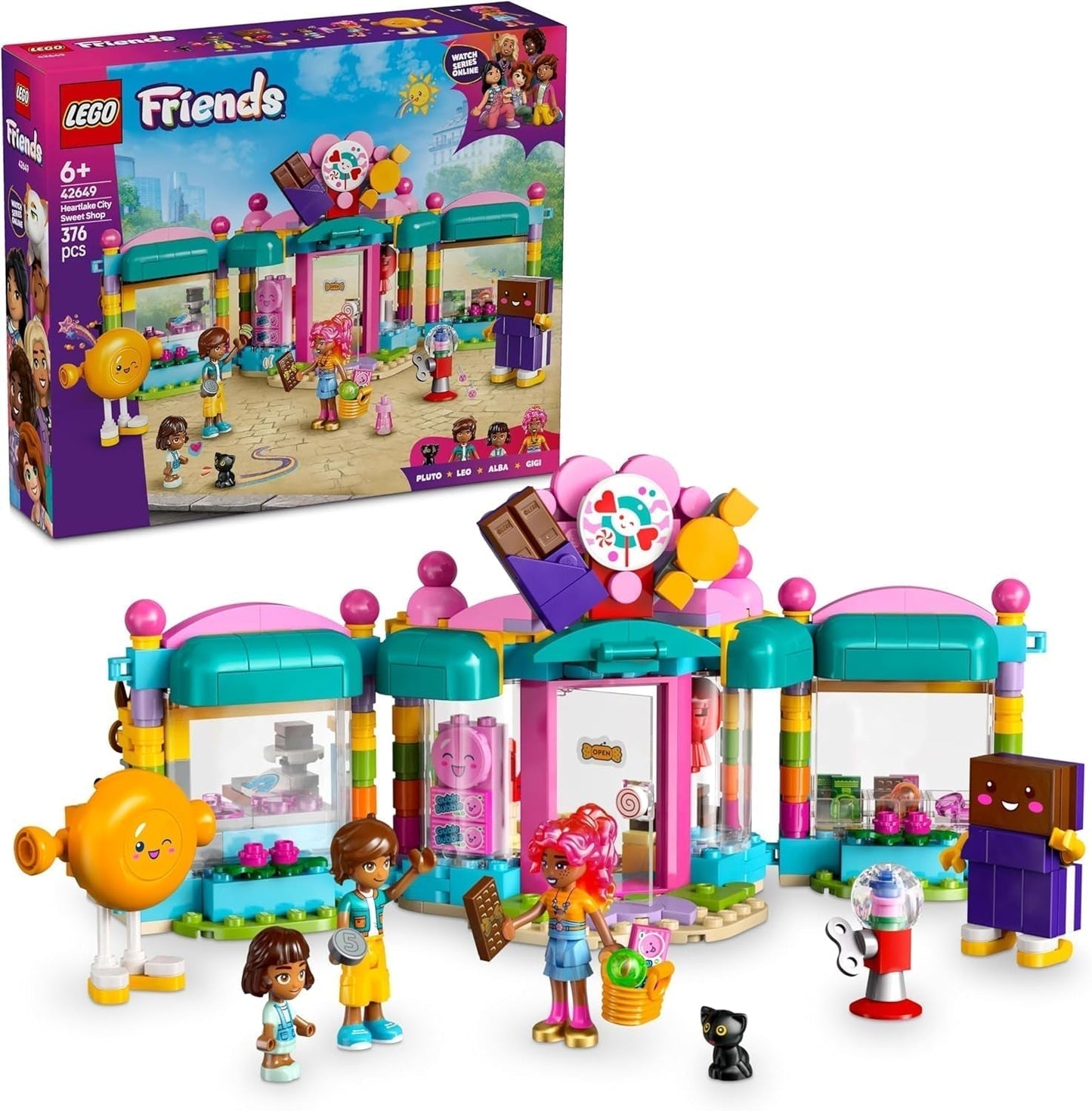 Zestaw LEGO Friends Sklep w Heartlake dla dziewczynek w wieku 6+ 2 minilaleczki do odgrywania ról, mikrolalka i zabawka dla kota 42649 Zestawy do budowania Besuche den LEGO-Store Default Title