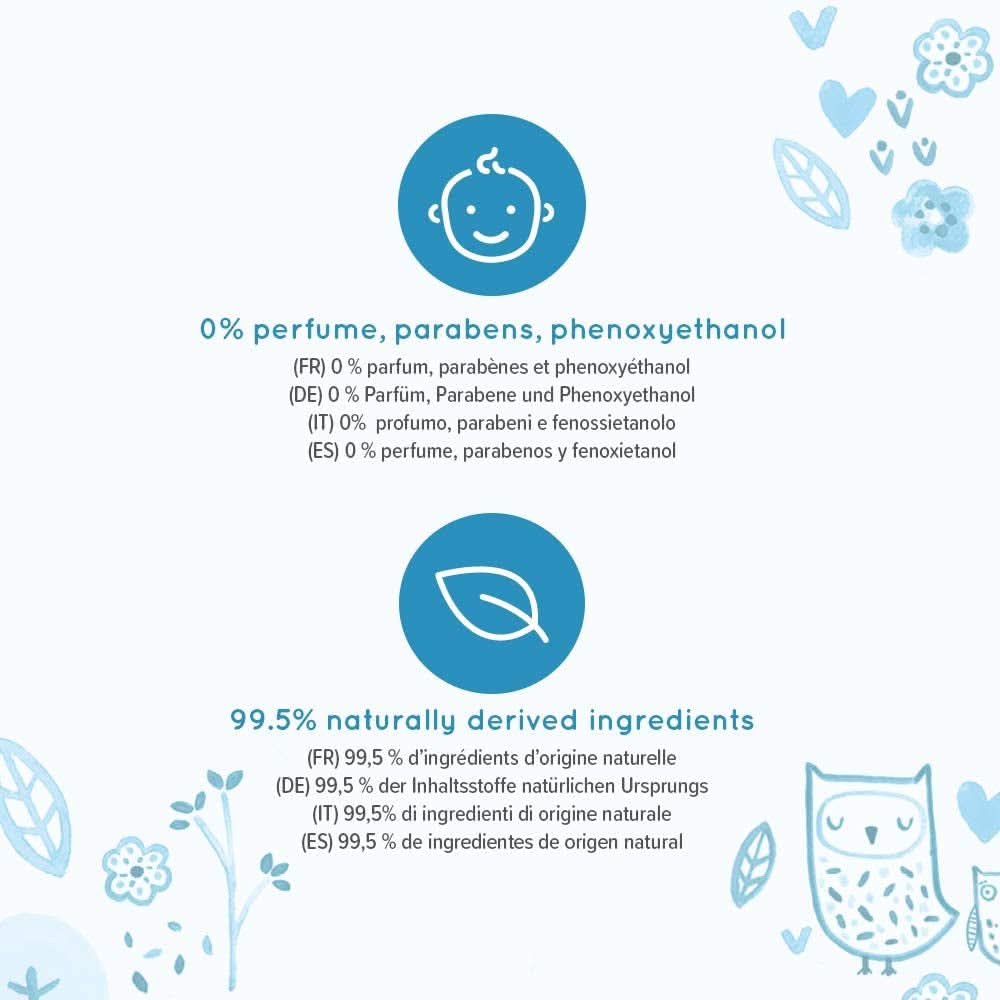 Mama Bear Ultra Sensitive Chusteczki dla niemowląt Bezzapachowe, 1008 szt. (18 opakowań po 60 szt.) Naty Shop