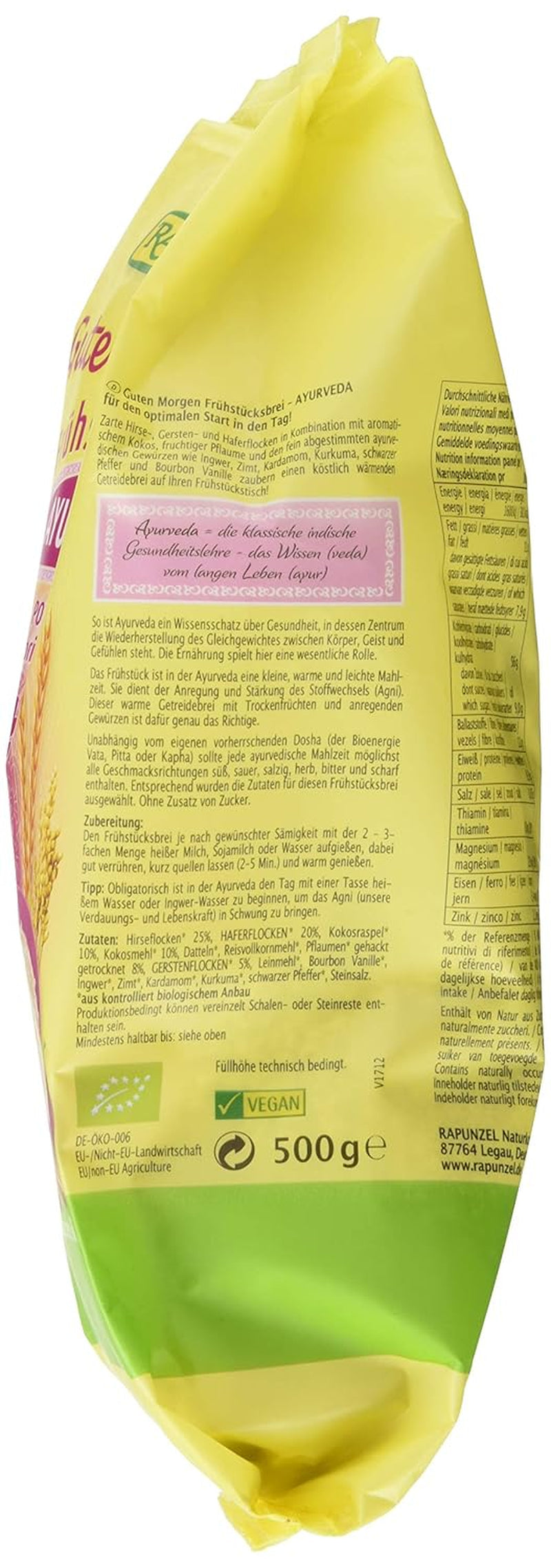Ajurwedyjskie płatki owsiane na śniadanie, 500 g