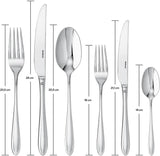 Sambonet 52515-83 Dream monoblokowy zestaw zastawy stołowej, 36 sztuk Kitchen Naty Shop