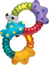 Playgro Rattle Super Shaker - grzechotka dla niemowląt - grzechotka - grzechotka dla dzieci - grzechotka - umiejętności motoryczne - zabawka dla dziecka - zdolności motoryczne dla niemowląt - kolorowa Bebe Naty Shop Toys Kliknij i przekręć grzechotkę