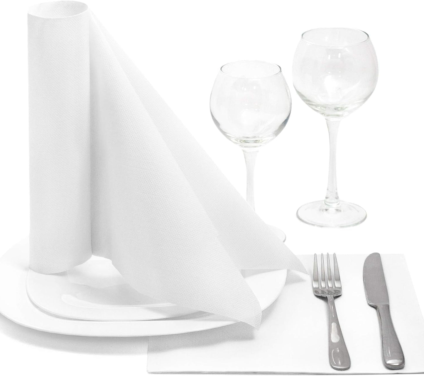 Papstar, 50 serwetek „ROYAL Collection” 1/4-krotnie 48 cm x 48 cm biały, #11577