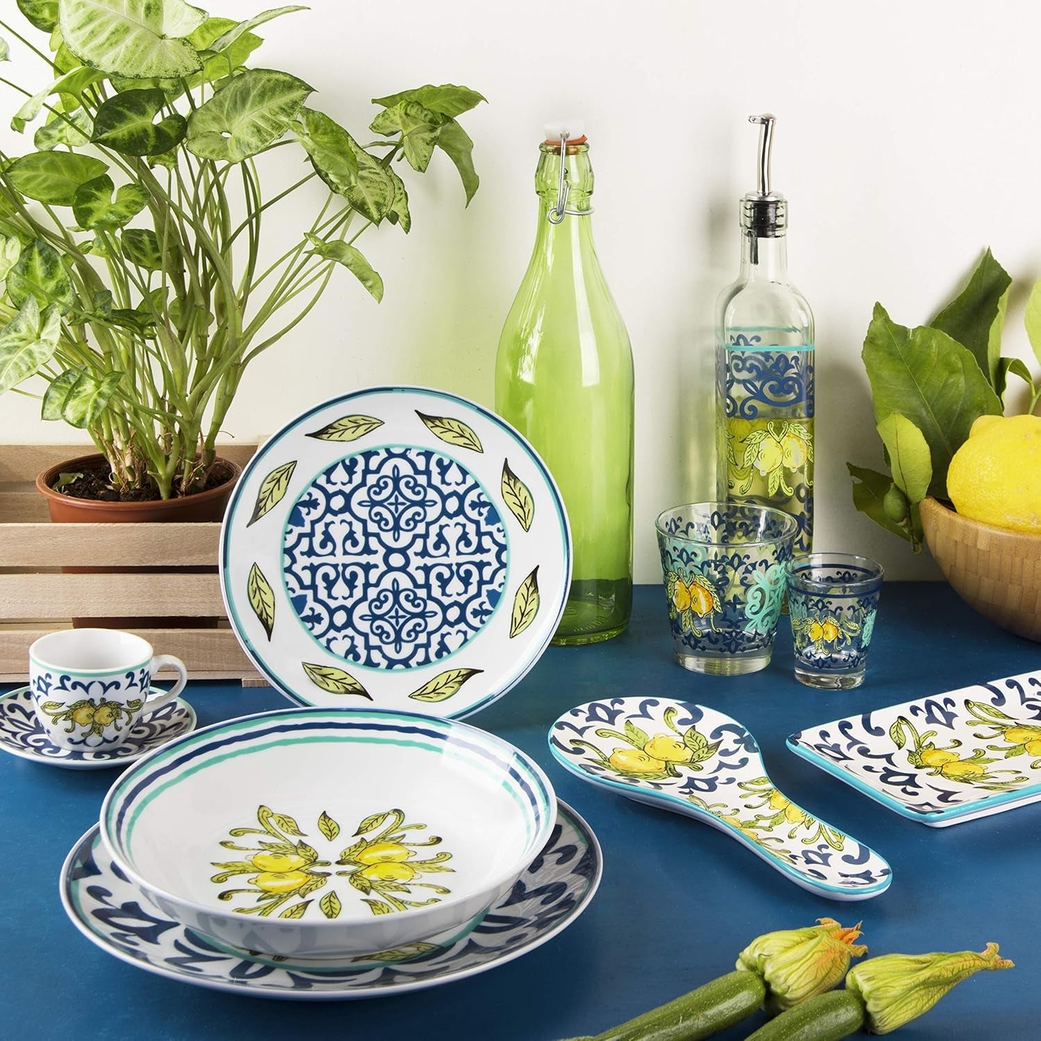 Zestaw zastawy stołowej Excelsa Amalfi, 18 elementów, porcelana