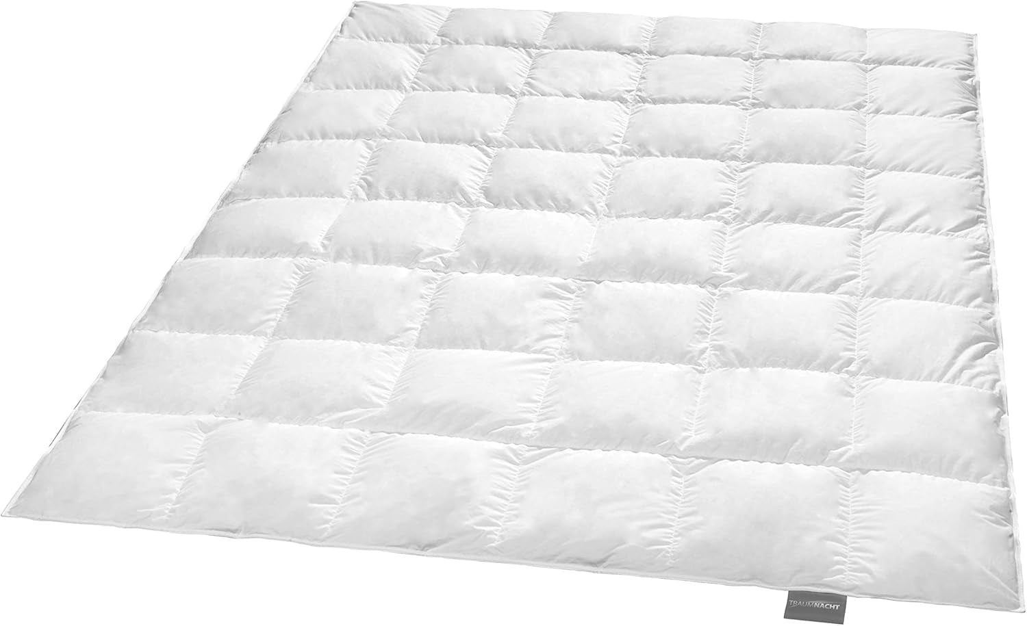 Traumnacht Basic Lekka kołdra puchowa z nowym białym puchem (60%) i pierzem (40%), DIN EN 12934, 135 x 200 cm, z certyfikatem Down Pass i Oeko-Tex, wyprodukowana zgodnie z niemiecką normą jakości. Kołdry i kołdry Naty Shop 90 procent puchu / 10 procent pierza Średnia kołdra na każdą porę roku 220 x 240
