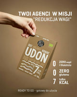 Udon Shirataki Konjac Noodles Bio 385g - Niskokaloryczny, bezglutenowy, wegański - z korzenia konjac, bogaty w błonnik DIET-FOOD