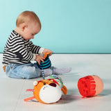 Lilliputiens - Rolka dźwiękowa Jack Velcro - Kolorowa zabawka aktywna dla dzieci z różnymi dźwiękami i wyjmowanymi grzechotkami - Promuje słuch i zdolności motoryczne - Od 6 miesiąca życia - 83064 Baby Toys Naty Shop