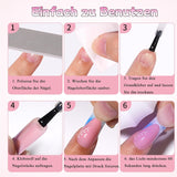 30 sztuk francuskie sztuczne paznokcie-klej na sztuczne paznokcie-miękkie paznokcie żelowe dla kobiet-akrylowe paznokcie samoprzylepne kwadratowy manicure (francuski różowy)