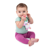 Bright Starts SootheMate Plush Pacifier, Unicorn - Odpinany smoczek w kształcie smoczka dla noworodków i starszych dzieci