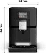 Krups Intuition Preference w pełni automatyczny ekspres do kawy z obsługą jak w smartfonie, kolorowy ekran dotykowy 3,5", technologia Smart Slide, intuicyjny system oświetlenia, pojemność 11 napojów, pojemnik na mleko, EA873810