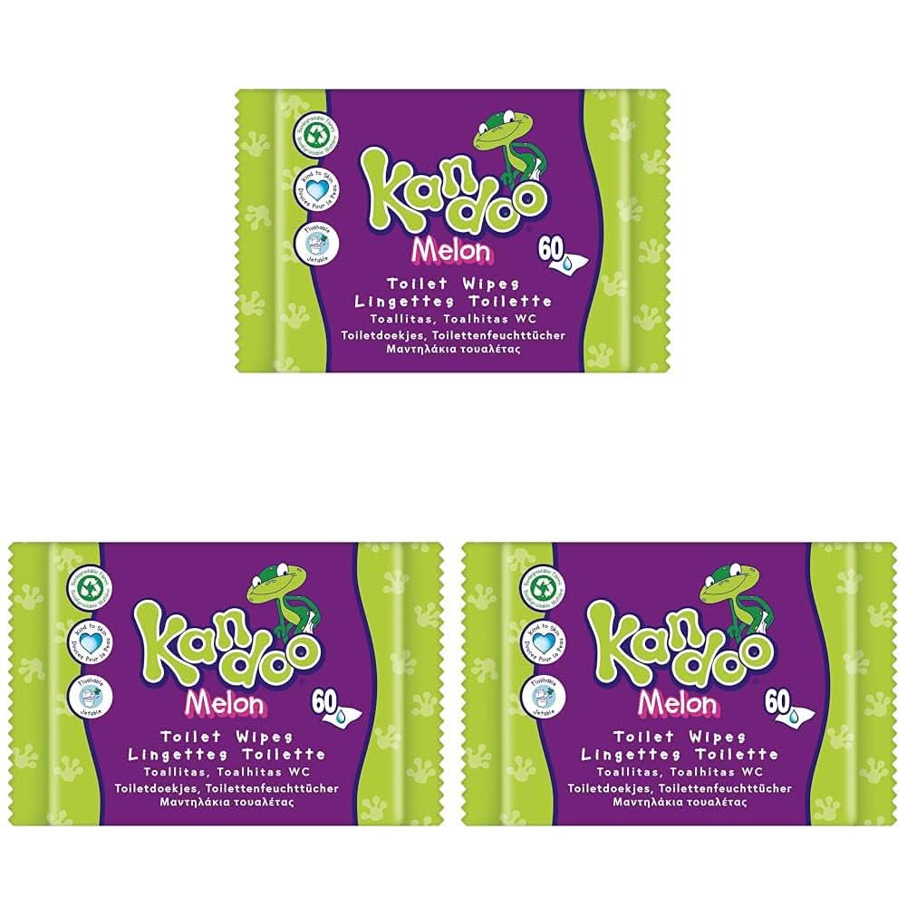Melon Feuchttücher - Spülbar - Aus 95% Wasser - Parfümfrei - Plastikfrei - Dermatologisch Getestet - Feuchtes Toilettenpapier Aus 100% Pflanzlichem Cellulosematerial - 60 Tücher Naty Shop 60 Stück (opakowanie 3Er) Parfumfrei, Parfümfrei