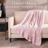 Flanelowy koc Brentford's, wyjątkowo miękki, duży, puszysty, ciepły, narzuta do sypialni, łóżko pojedyncze, sofa, kanapa, różowy - 120 x 150 cm Łóżka i koce Beuche den Brentfords-Store