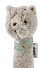Sterntaler Piszczałka dla kota Lilly - Zabawka z miękkiego polaru - Zabawka do chwytania dla niemowląt - Pierwsze próby chwytania i zabawy, szara Bebe Toys Naty Shop