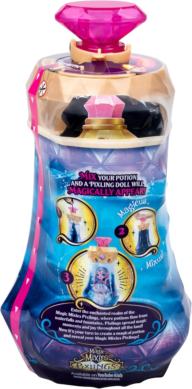Lalka Pixlings Faye Deer: Magiczne odkrycie pięknej i szczegółowej lalki Pixlings o średnicy 16,5 cm w magicznej butelce z miksturą
