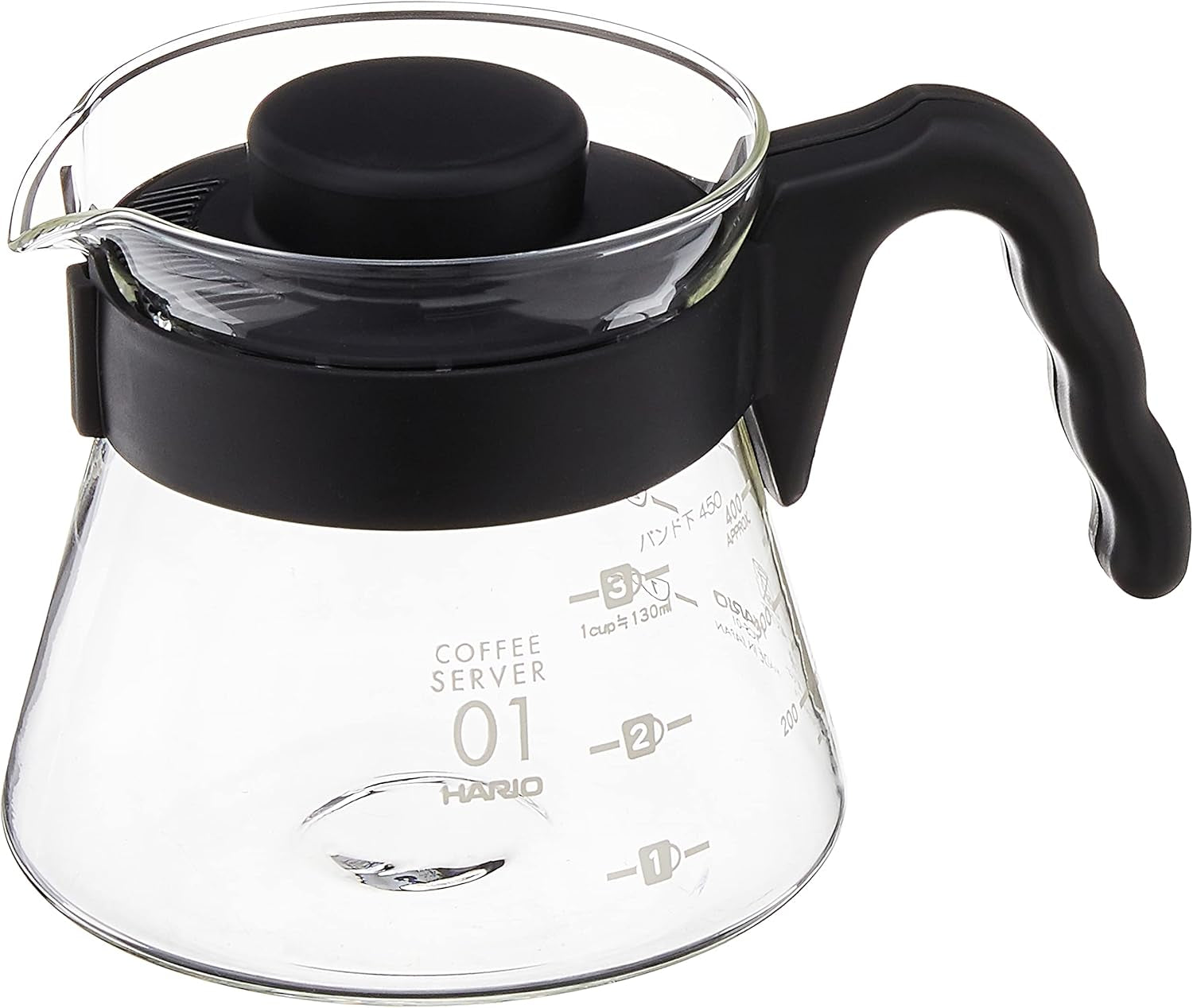 4977642019126 Karafka do serwowania kawy V60 700 ml VCS-02B, szkło, bezbarwne, 17,3 x 14,1 x 13 cm