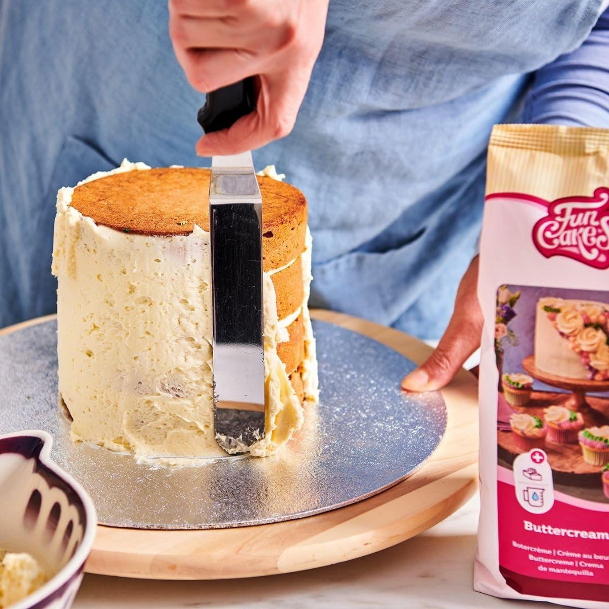 Funcakes Mix Für Buttercreme: Einfach Zu Berübenen, Cremig, Perfekt Zum Dekorieren, Abdecken Und Füllen Von Kuchen, Belag Auf Cupcakes, Halal., 1 Kg Mieszanka do pieczenia i gotowania Naty Shop