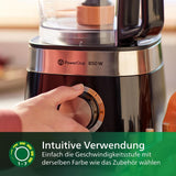 Philips Kompakte Küchenmaschine – 850 W, 31 Funktionen, 2,1-litrowy Behälter, Powerchop, Edelstahlklinge (HR7530/10) Kitchen Naty Shop