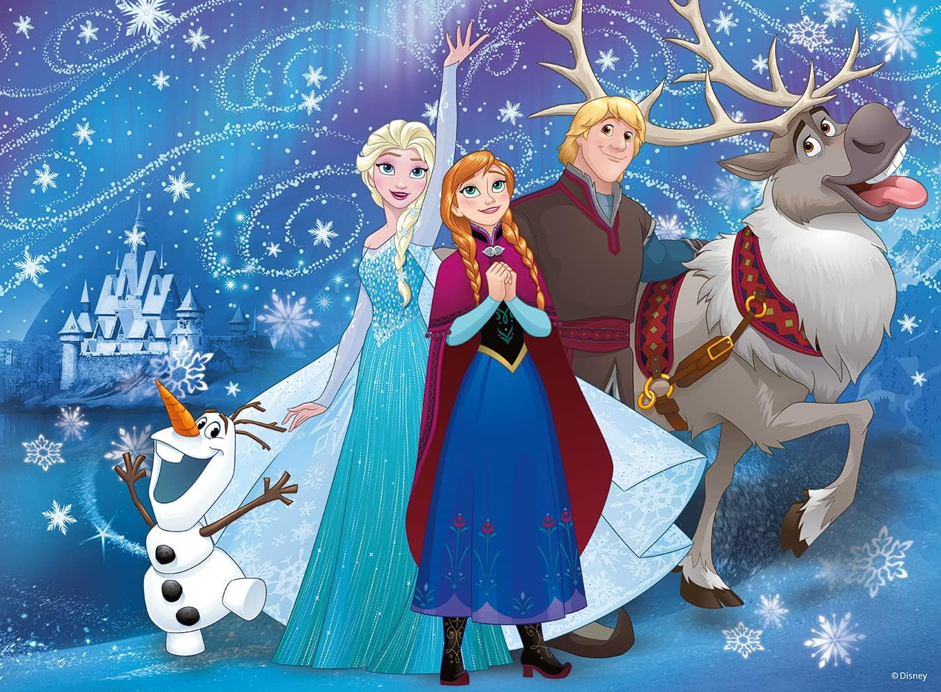 Ravensburger Puzzle dla dzieci - 13610 Kraina Lodu - Lśniący śnieg - Disney Kraina Lodu Puzzle dla dzieci od 6 lat, zawierające 100 elementów w formacie XXL, z brokatem Puzzle Naty Shop