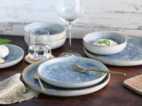 CreaTable, 21652, seria Uno Mykonos, 12-częściowy zestaw naczyń obiadowych, zestaw talerzy porcelanowych, można myć w zmywarce i używać w kuchence mikrofalowej, wyprodukowano w Portugalii