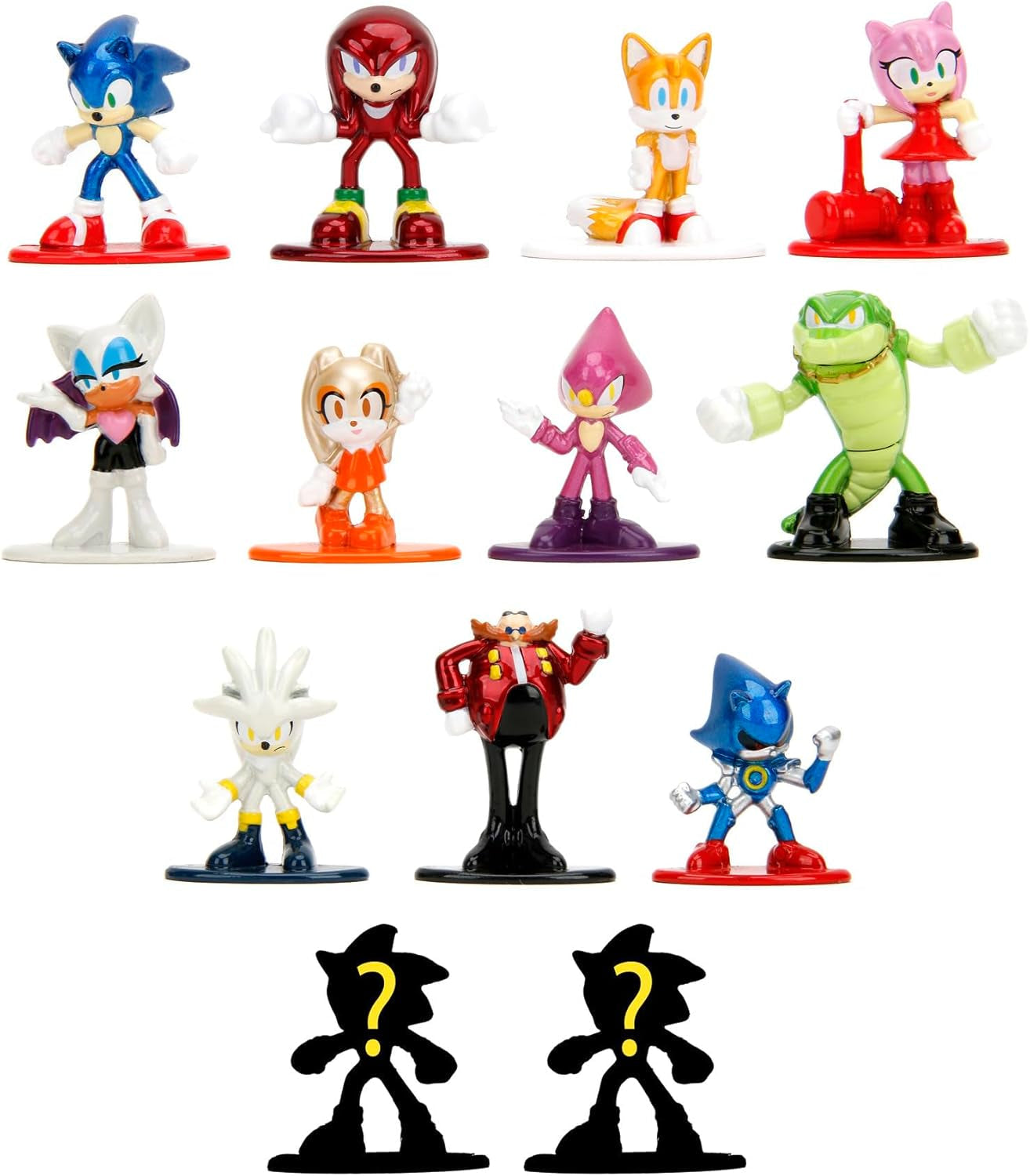 Jada Toys Sonic the Hedgehog Figurka (1X tajemnicza figurka w ślepym opakowaniu) - 1 niespodzianka - figurka kolekcjonerska z 13 figurek Sonic, figurka z nano metalu (około 4 cm) dla dzieci i fanów od 3 lat, figurka Wave 1 Naty Shop