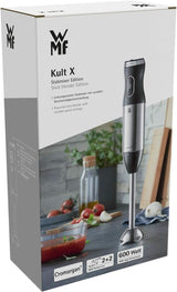 WMF Kult X Edition Stabmixer, Zauberstab 600 W, Pürierstab Edelstahl Mit Variabler Geschwindigkeitssenstellung, Purierstab Edelstahl Matt Kitchen Naty Shop