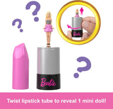 Barbie Mini Barbieland Zestaw 5 lalek fashionistek, ok. Mini lalki o wysokości 3,8 cm w szminkowych rękawach Zestaw z kolekcji niespodzianek (style mogą się różnić), lalki JBD26 Naty Shop