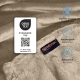 Puszysty koc Komfortec, wygodny koc, koc polarowy, certyfikat Oeko-Tex, super miękki, 150X200 cm, 260 G/M², beżowy Łóżka i koce Besuche den Komfortec-Store