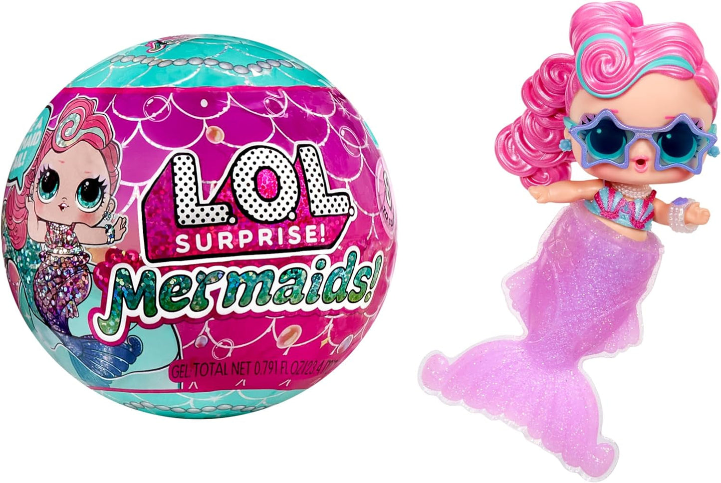 KUPA ŚMIECHU. Niespodzianka! Mermaids Tots - Modne mini lalki ze zmieniającymi się kolorami ogonami - Odpowiednie dla kolekcjonerów, dziewcząt i chłopców w wieku 4+ Naty Shop Dolls Domyślny tytuł