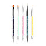 Nagel Art Fineliner Pinsel [5 Stück], Nagel Art Liner Pinsel, Professionel Detail Pinselset, Nagellack Pinsel, Für Nail Art Design Salon malarski, Nageldesign Nagel Fußpflege