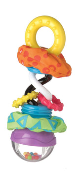 Playgro Rattle Super Shaker - grzechotka dla niemowląt - grzechotka - grzechotka dla dzieci - grzechotka - umiejętności motoryczne - zabawka dla dziecka - zdolności motoryczne dla niemowląt - kolorowe zabawki Bebe Naty Shop