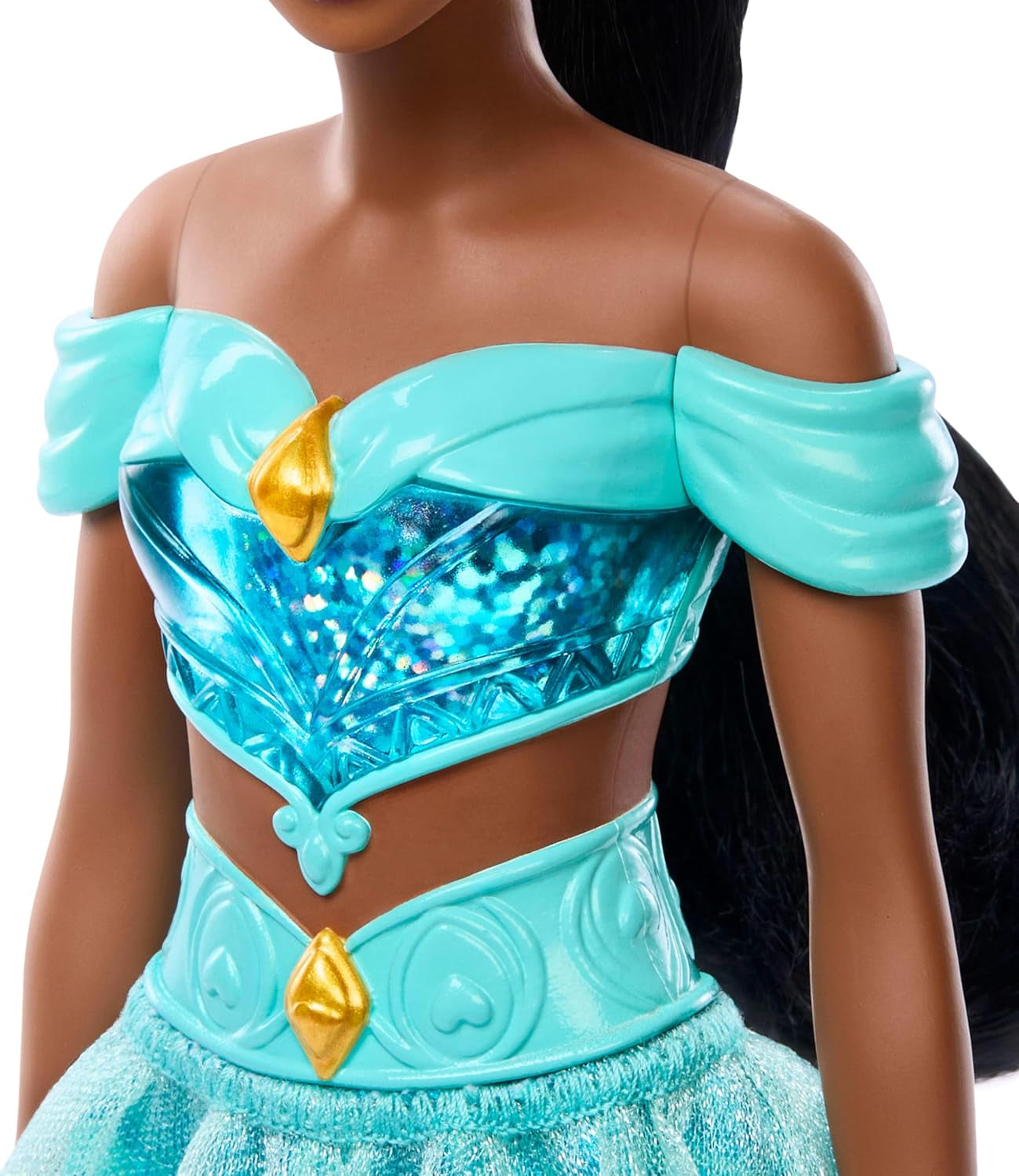 Mattel Disney Princess Toy Jasmine przegubowa modna lalka z błyszczącymi ubraniami i akcesoriami Disney filmowy prezent dla dzieci HLW12