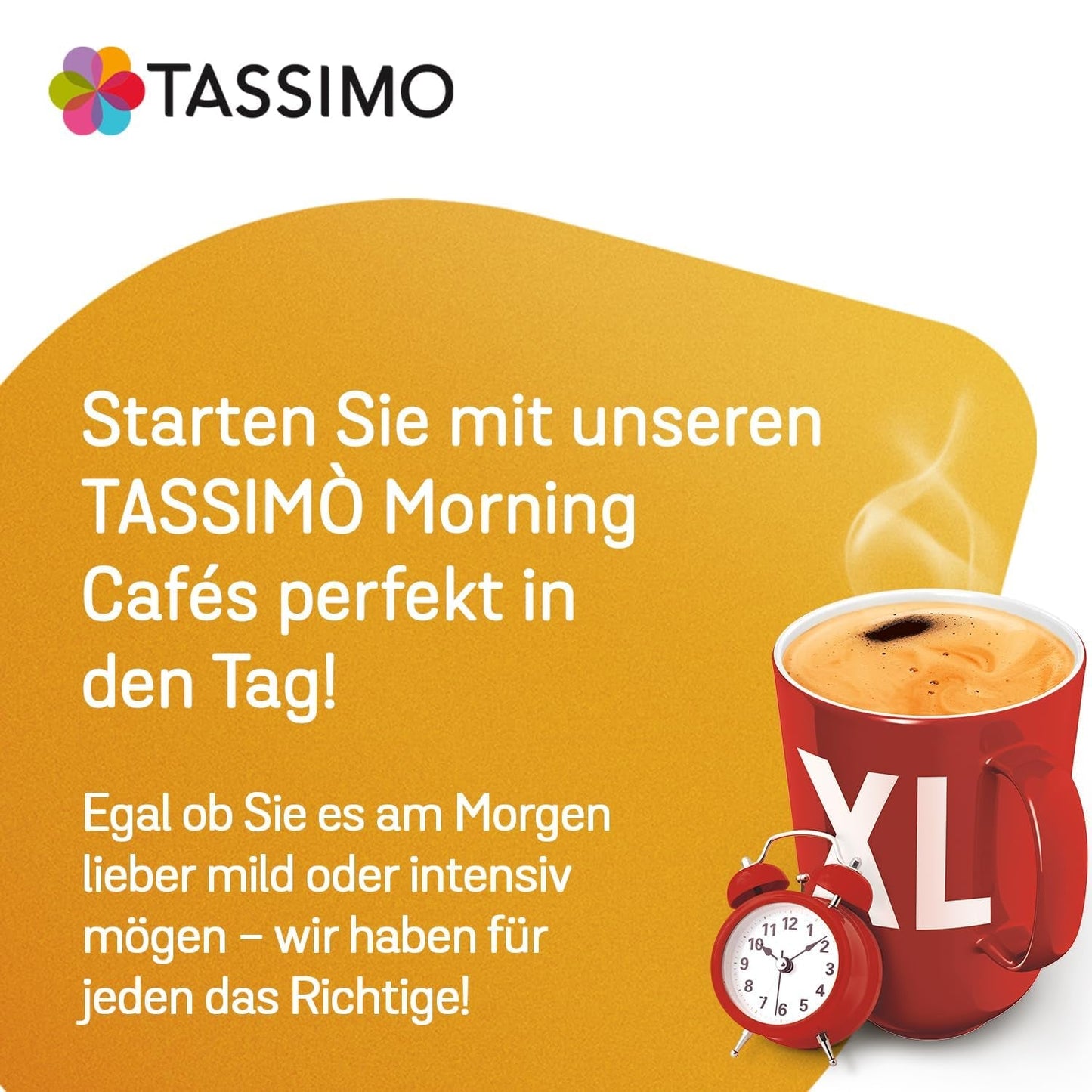 Tassimo Kapseln Moring Café XL Mocny i intensywny, duże opakowanie, 5 x 21 podkładek, 105 Kaffeekapseln