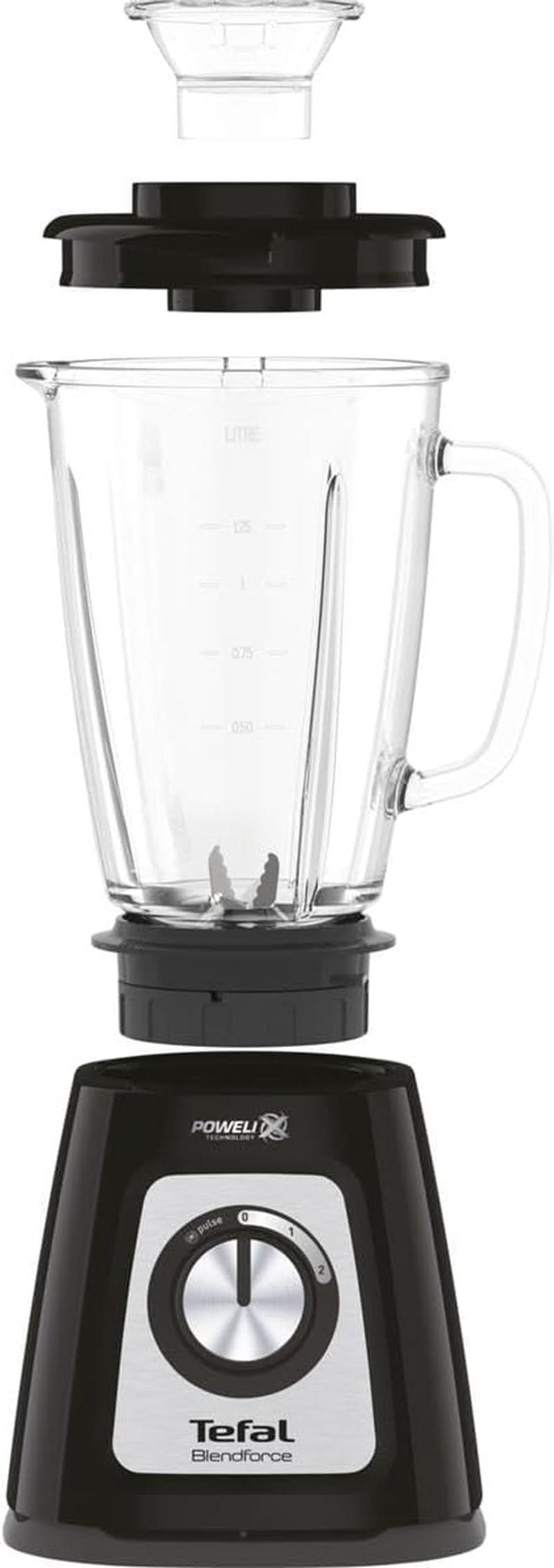Tefal BL435831 BL4358 Mikser stojący, szklany, 1,75 litra, Schwarz Kitchen Naty Shop