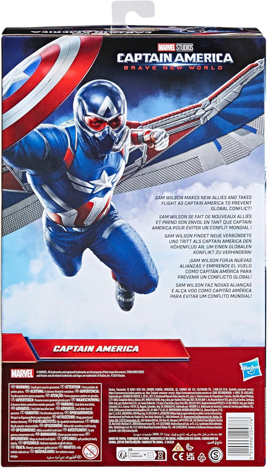 Marvel Studios Kapitan Ameryka Nowy wspaniały świat, Figurka Kapitana Ameryki Deluxe, 30 cm Figurki Naty Shop
