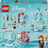 LEGO Disney Kraina Lodu Pałac Elsy, Zamek Królowej Lodu, lalka Księżniczka ELSA i Anna oraz 2 figurki zwierząt, świetny prezent dla 4-letnich dziewcząt i chłopców 43238 Zestawy do budowania Besuche den LEGO-Store