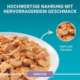 PURINA ONE Sensitive mokra karma dla kotów, delikatne kawałki w sosie z kurczaka, opakowanie 26 szt. (26 x 85 g)