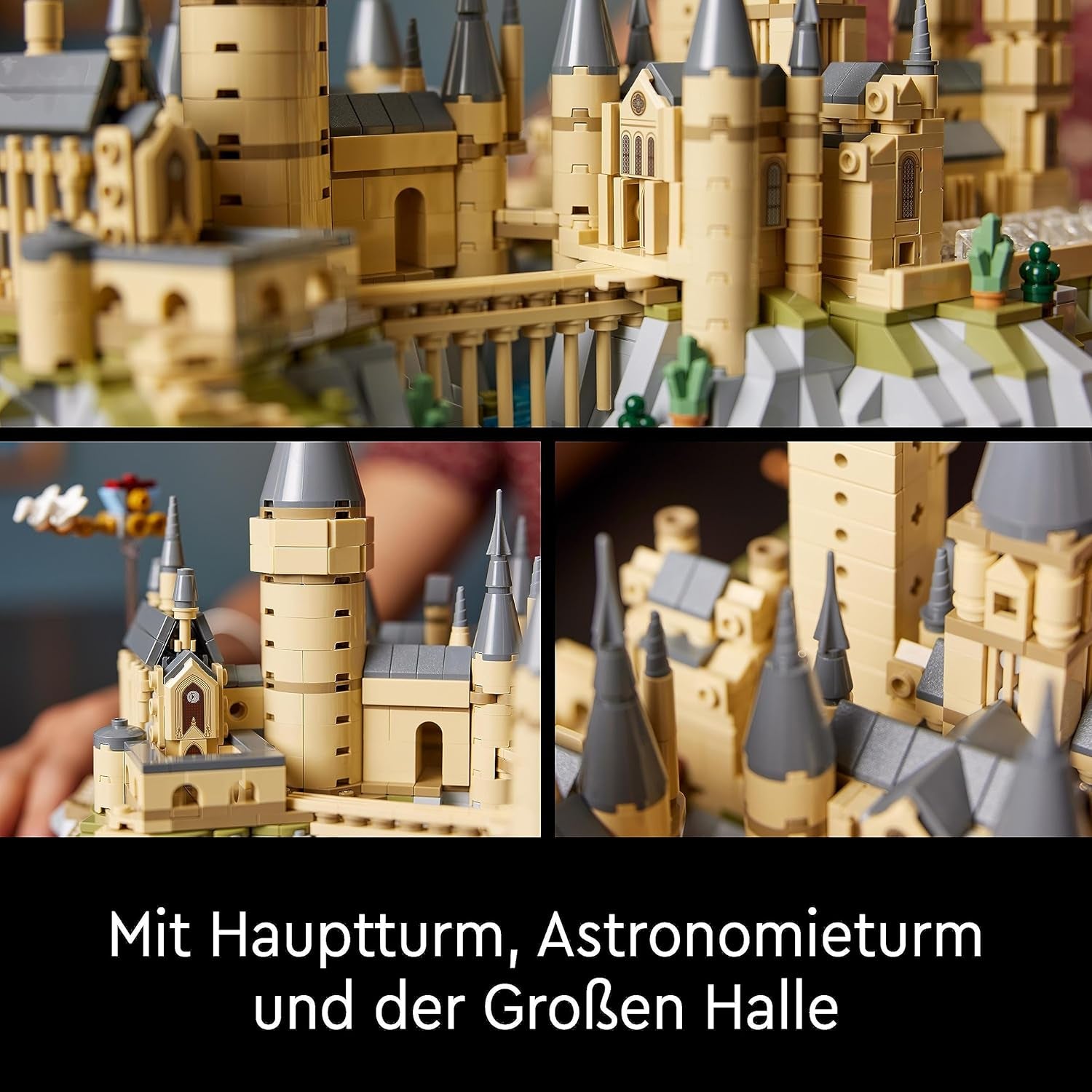 Zamek Hogwart LEGO Harry Potter ze skrzydłami zamku — zestaw z kolekcji dla dorosłych, zawierający wieżę główną i wieżę astronomiczną, komnatę tajemnic i minifigurkę architekta — prezent dla kobiet — 76419 Zestawy do budowania Besuche den LEGO-Store