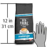 Kawa Der-Franz Melange, moc 3/5, 100% Arabica, całe ziarna kawy, 4 x 1000 g