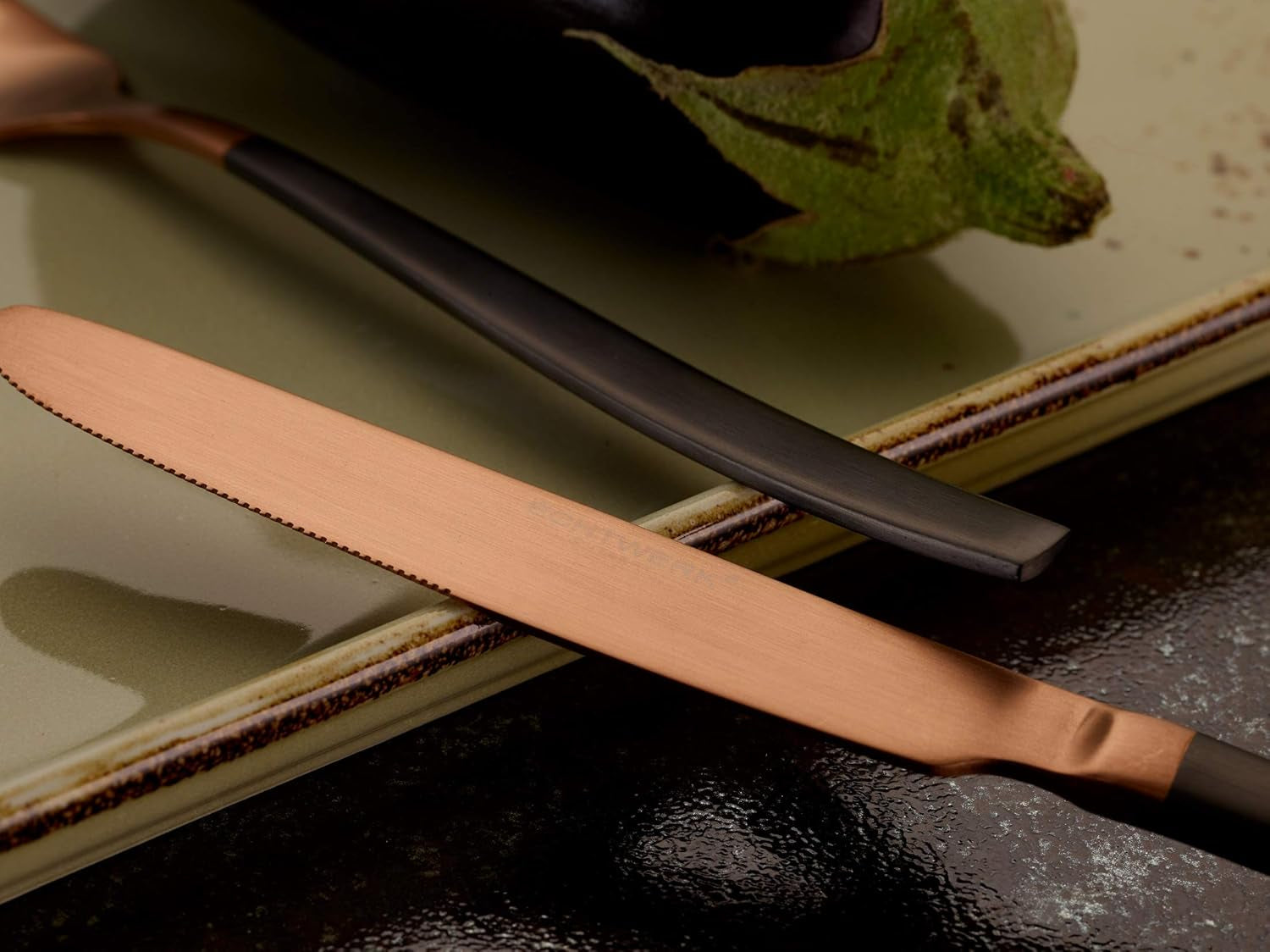 Zestaw sztućców Echtwerk Positano Due-Bronze, Black Edition, 20 sztuk, 4 osoby Kuchnia Naty Shop