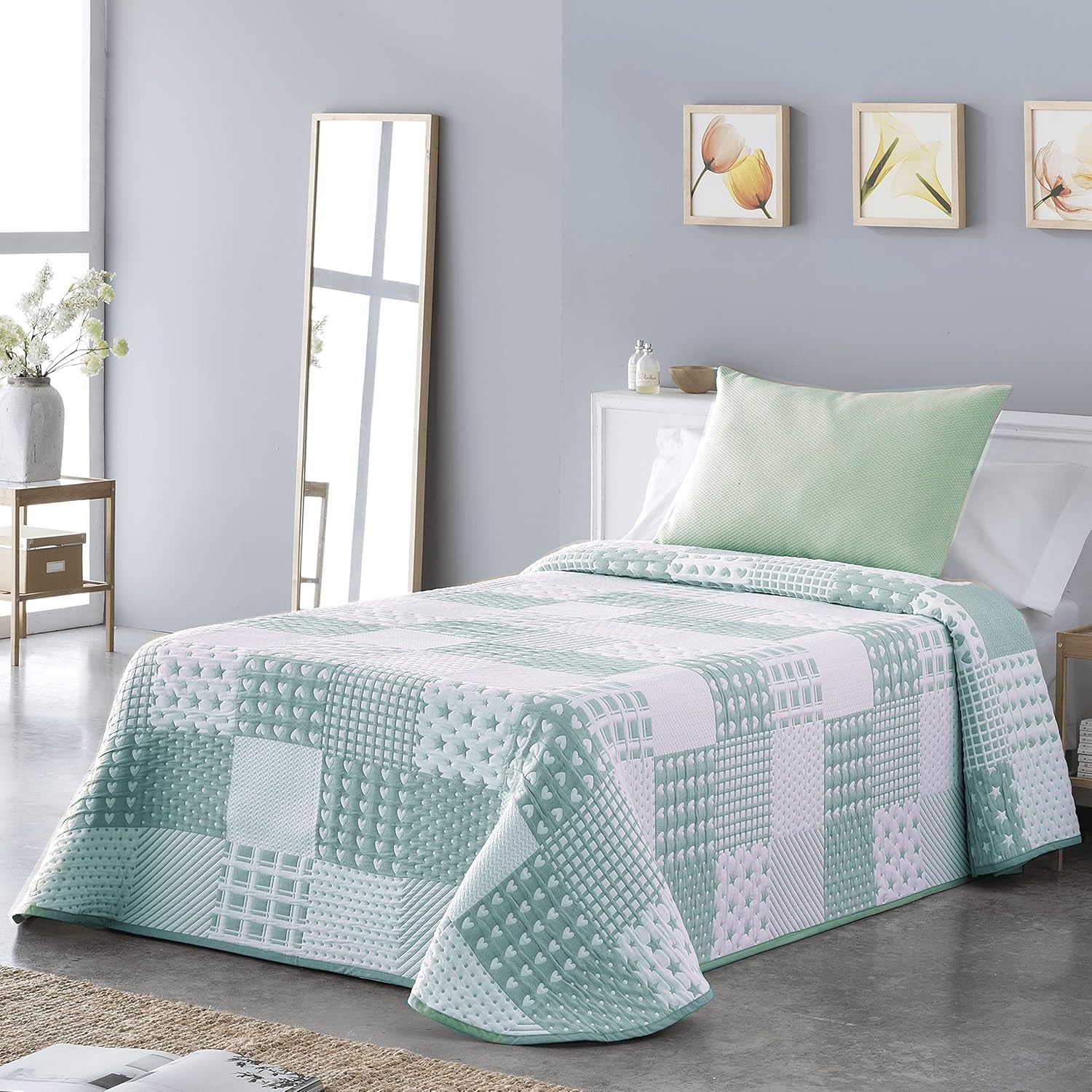 VIALMAN Colcha Bouti Ligera Narzuta Sofia 21, poliester bawełna, beżowy, Cama 150: 250 X 270 Cm Łóżka i koce Besuche den VIALMAN-Store Pozdrowienia Cama 150: 250 X 270 Cm