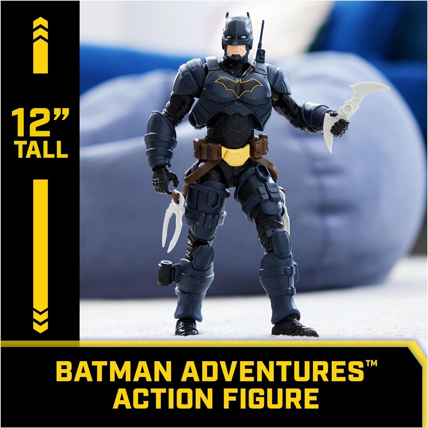Figurka DC Batman Adventures, 30 cm - z 16 elementami wyposażenia, w pełni ruchoma, zapewniająca ekscytujące przygody i pełne akcji akrobacje, zabawka dla dzieci od 3 lat i więcej Figurki Naty Shop