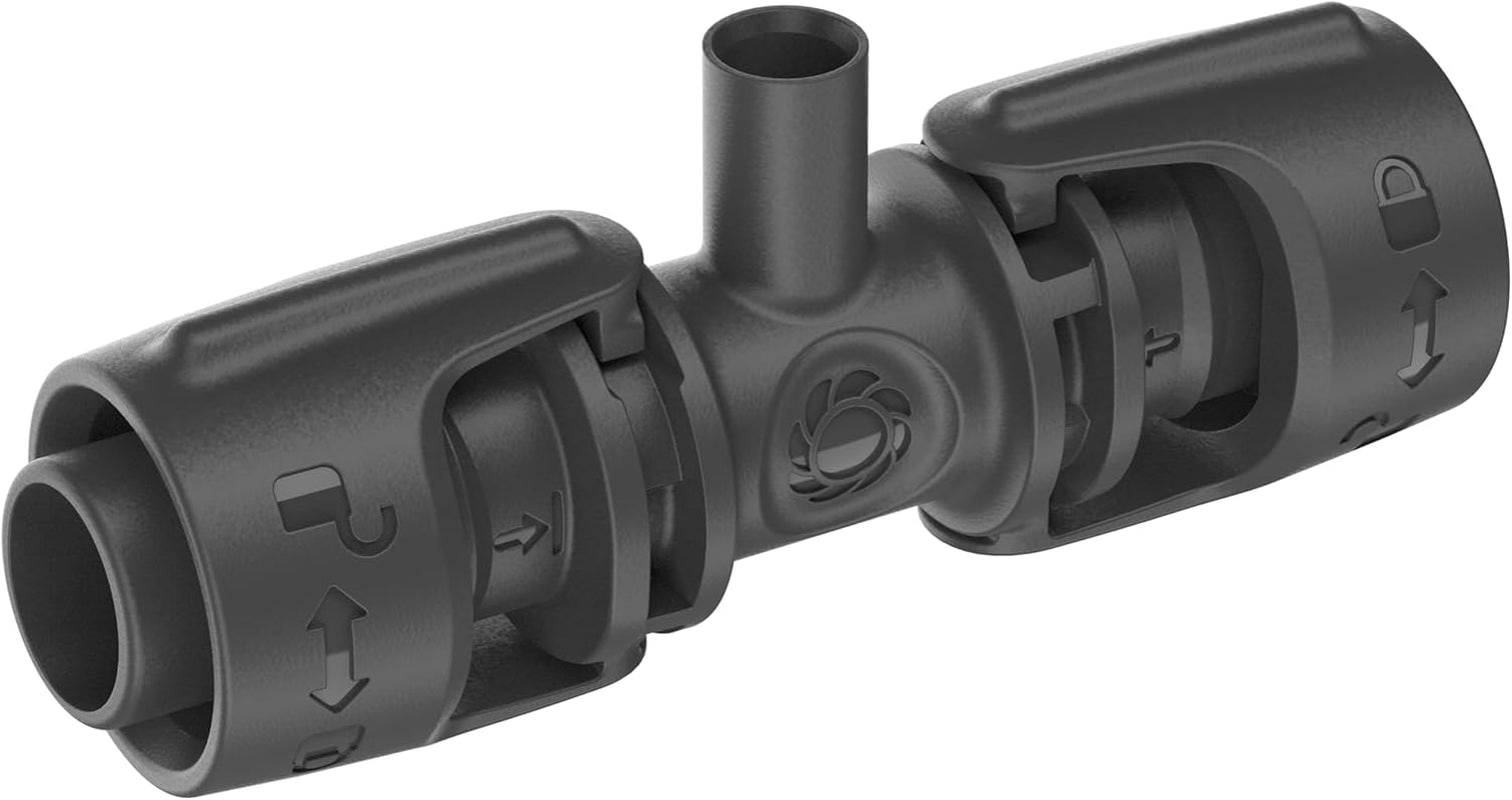 Trójnik Gardena Micro-Drip-System do dysz zraszających: połączenie rur 13 mm z dyszą zraszającą, automatyczne nawadnianie roślin, szybka i łatwa technologia łączenia, wielokrotnego użytku (13206-20)