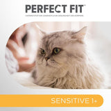 Mokra karma dla kotów Perfect Fit Sensitive 1+ z kurczakiem w sosie, 12 saszetek, 12 x 85 g - Mokra karma premium dla wrażliwych kotów od 1 roku, bez pszenicy i soi, wspomagająca trawienie
