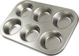 Zenker 62230 Blacha do pieczenia Cupcake/Muffin 6 szt., Band 29 X 19,5 X 3Cm, Silver Line Formy i blachy do pieczenia Naty Shop