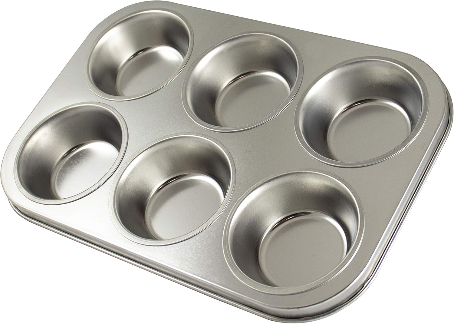 Zenker 62230 Blacha do pieczenia Cupcake/Muffin 6 szt., Band 29 X 19,5 X 3Cm, Silver Line Formy i blachy do pieczenia Naty Shop