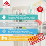 Fehn Soft książka obrazkowa Bruno - miękka książeczka dla niemowląt wykonana z tkaniny z motywami zwierzęcymi - książeczka z zabawkami wykonana z tkaniny do zawieszenia do wózków dziecięcych i fotelików samochodowych - książeczka z petardami dla niemowląt i dzieci od 0+ miesiąca Baby Toys Naty Shop