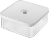 Pudełko ZWILLING FRESH & SAVE CUBE, rozmiar 2M, modułowe pudełko do przechowywania z możliwością sztaplowania, hermetyczne i opróżniane miejsce do przechowywania, można myć w zmywarce, przezroczyste pudełka do przechowywania żywności Naty Shop L