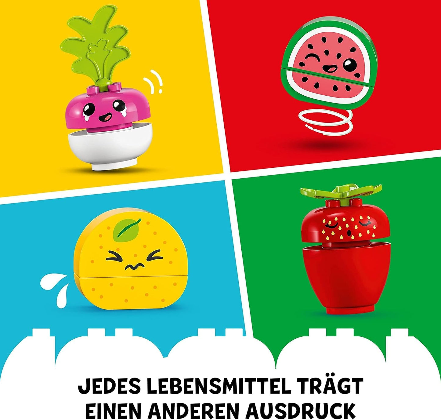 LEGO DUPLO Mój pierwszy targ ekologiczny, zestaw z zabawkami dla chłopców i dziewcząt, zabawka edukacyjna dla małych dzieci od 1,5 roku, akcesoria do owoców i warzyw 10983 Zestawy do budowania Besuche w sklepie LEGO