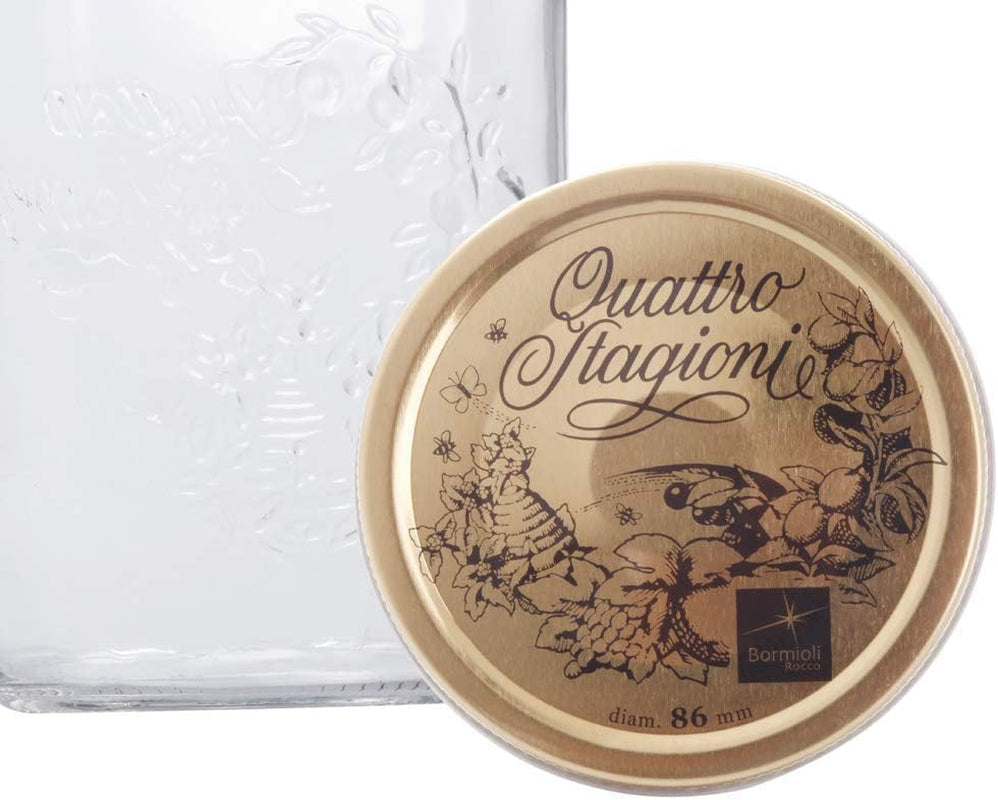 Bormioli QUATTRO STAGIONI słoik do przechowywania 1 litr (opakowanie 2 szt.) Pudełka do przechowywania żywności Naty Shop
